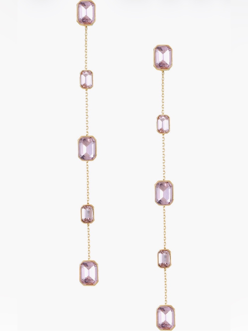 Ettika Purple Jewel Teardrop Tear Drop Earrings